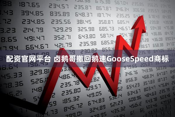 配资官网平台 卤鹅哥撤回鹅速GooseSpeed商标